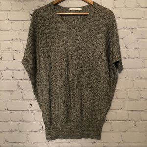Moussy Ribbed Gray Casual Top Dolman Sleeves